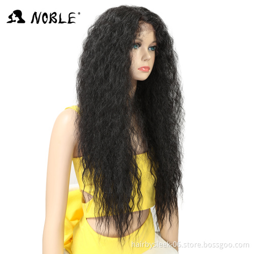 Magic cheap Synthetic Lace Front Hair high quality ombre blonde Wig 30 inch Long Kinky Curly Synthetic Wigs For Black women